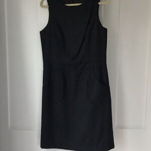 Classic Dark Gray Sleeveless Shift Dress